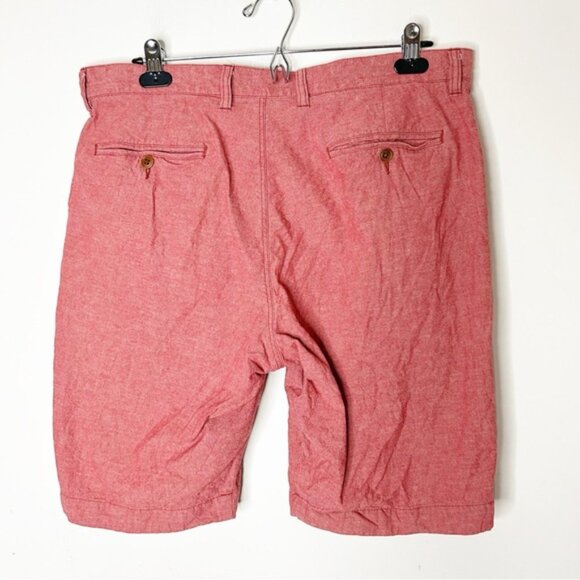 J Crew Men's Gramercy Shorts cotton linen 10" Red Size 34 Casual Summer Basic - Picture 12 of 12